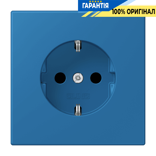 Розетка з заземленням 250V 16A гвинтовий затиск JUNG LC1521211 bleu céruléen 31 (32030)