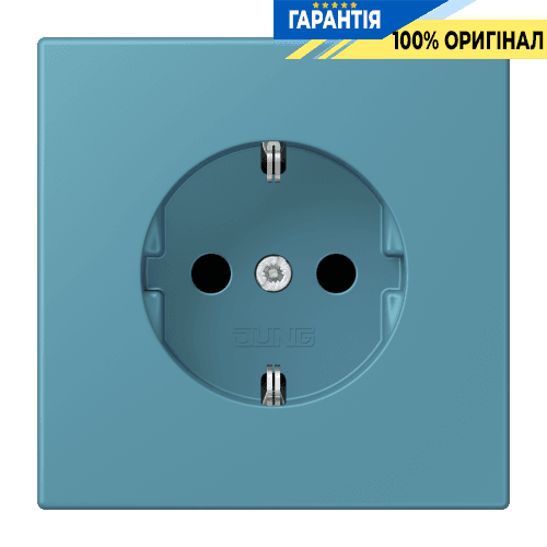 Розетка з заземленням 250V 16A гвинтовий затиск JUNG LC1521212 céruléen vif (32031)