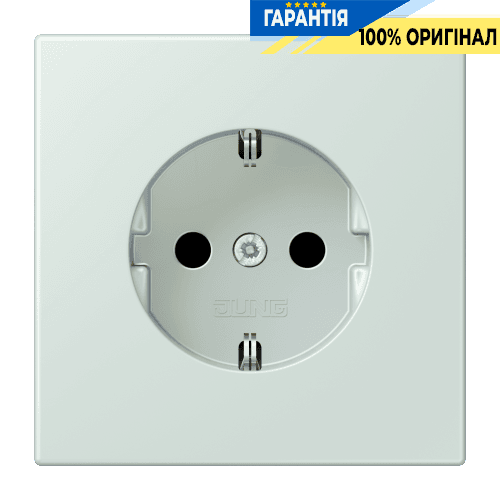 Розетка з заземленням 250V 16A гвинтовий затиск JUNG LC1521215 céruléen pâle (32034)