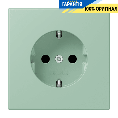 Розетка з заземленням 250V 16A гвинтовий затиск JUNG LC1521217 vert anglais clair (32041)