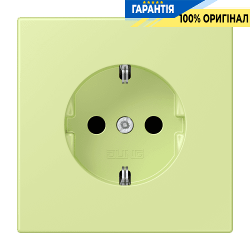 Розетка з заземленням 250V 16A гвинтовий затиск JUNG LC1521222 vert jaune clair (32053)