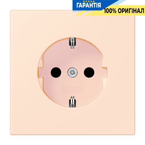Розетка з заземленням 250V 16A гвинтовий затиск JUNG LC1521226 помаранчевий pâle (32082)