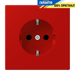 Розетка з заземленням 250V 16A гвинтовий затиск JUNG LC1521227 rouge vermillon 31