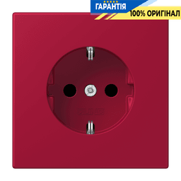 Розетка з заземленням 250В 16А гвинтовий затиск JUNG LC1521229 rouge carmin (32100)