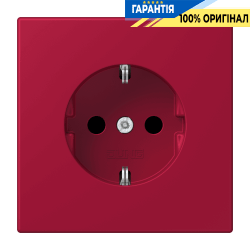 Розетка з заземленням 250В 16А гвинтовий затиск JUNG LC1521229 rouge carmin (32100)