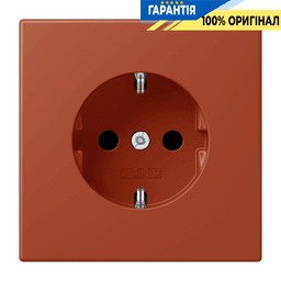 Розетка з заземленням 250V 16A гвинтовий затиск JUNG LC1521232 l'ocre rouge (32110)
