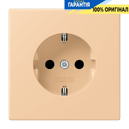 Розетка з заземленням 250V 16A гвинтовий затиск JUNG LC1521237 terre sienne claire 31 (32122)