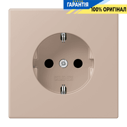 Розетка з заземленням 250V 16A гвинтовий затиск JUNG LC1521240 ombre brûlée claire