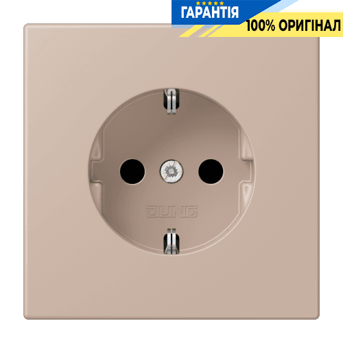 Розетка з заземленням 250V 16A гвинтовий затиск JUNG LC1521240 ombre brûlée claire