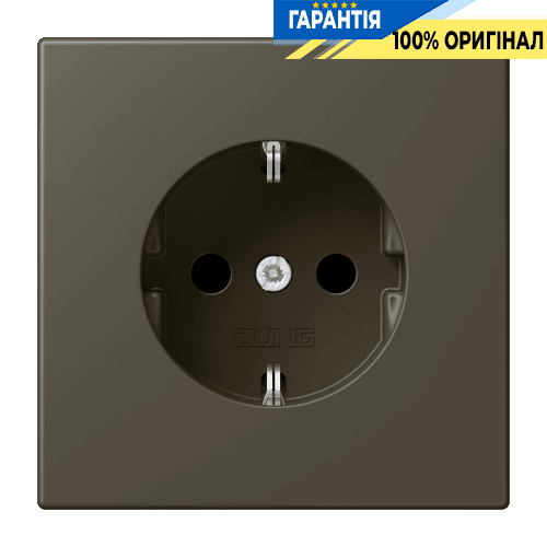 Розетка з заземленням 250V 16A гвинтовий затиск JUNG LC1521241 ombre naturelle 31 (32140)