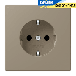 Розетка з заземленням 250V 16A гвинтовий затиск JUNG LC1521242 ombre naturelle moyenne (32141)