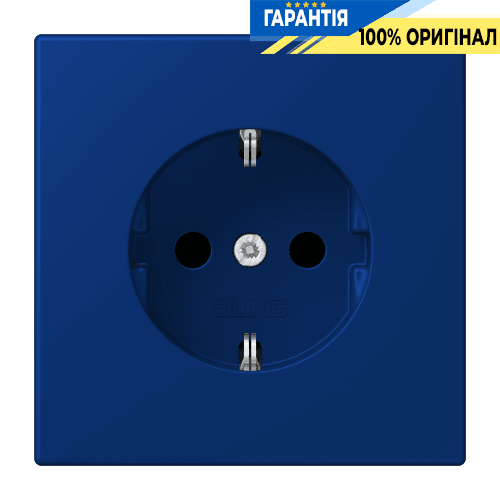 Розетка з заземленням 250V 16A гвинтовий затиск JUNG LC1521261 синій (4320T)