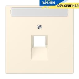 Накладка для комп’ютерної розетки UAE з полем для напису JUNG LC969-1NAUA245 blanc ivoire