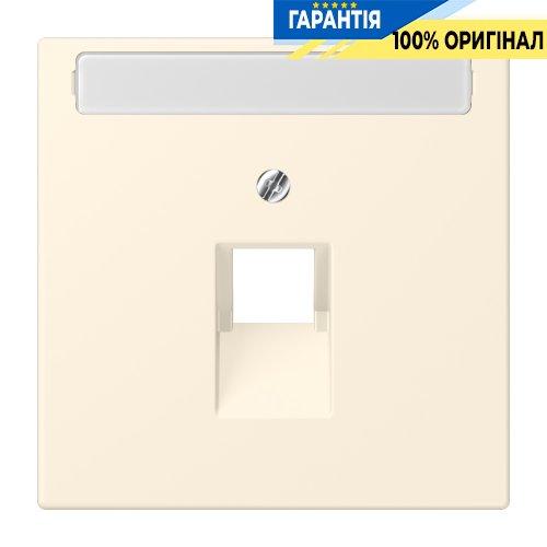 Накладка для комп’ютерної розетки UAE з полем для напису JUNG LC969-1NAUA245 blanc ivoire