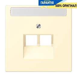 Накладка для 2-ї комп’ютерної розетки UAE з полем для напису JUNG LC969-2NAUA201 blanc
