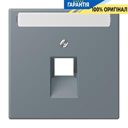 Накладка для комп’ютерної розетки UAE з полем для напису JUNG LC969-1NAUA251 gris 59