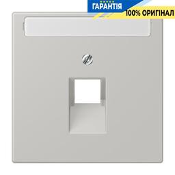 Накладка для комп’ютерної розетки JUNG LC969-1NAUA205 з полем для напису, колір gris clair 31