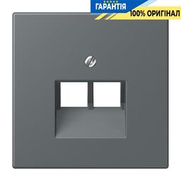 Накладка для 2-ї комп’ютерної розетки UAE JUNG LC969-2UA202 темно-сіра 31