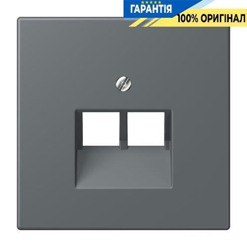 Накладка для 2-ї комп’ютерної розетки UAE JUNG LC969-2UA202 темно-сіра 31