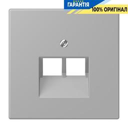 Накладка для 2-ї комп’ютерної розетки UAE JUNG LC969-2UA204 gris moyen, оригінальна серія 32012
