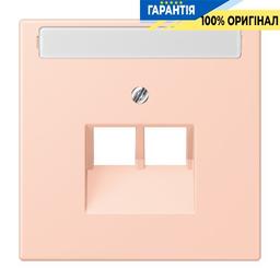 Накладка для 2-ї комп’ютерної розетки UAE з полем для напису JUNG LC969-2NAUA234 l’ocre rouge clair