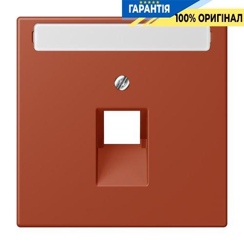 Накладка для комп’ютерної розетки UAE з полем для напису JUNG LC969-1NAUA232 l'ocre rouge