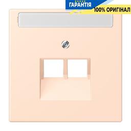 Накладка для 2-ї комп’ютерної розетки UAE з полем для напису JUNG LC969-2NAUA228 rose pâle