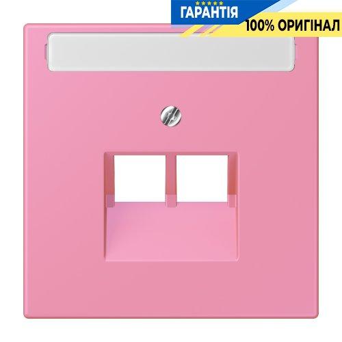 Накладка для 2-ї комп’ютерної розетки UAE з полем для напису JUNG LC969-2NAUA246 rose vif