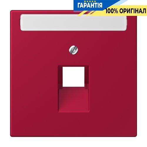 Накладка для комп’ютерної розетки UAE з полем для напису JUNG LC969-1NAUA229 rouge carmin