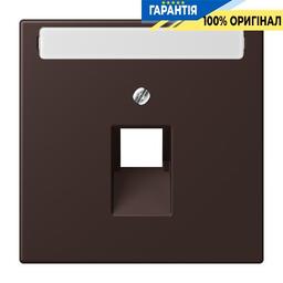 Накладка для комп’ютерної розетки JUNG LC969-1NAUA252 з полем для напису, колір terre d‘ombre brûlée 59