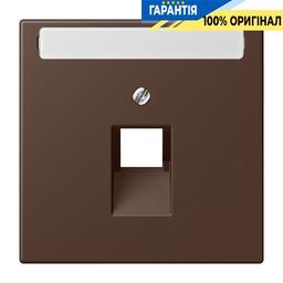 Накладка для комп’ютерної розетки JUNG LC969-1NAUA239 з полем для напису, колір terre d’ombre brûlée 31