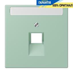 Накладка для комп’ютерної розетки UAE з полем для напису JUNG LC969-1NAUA217 vert anglais clair