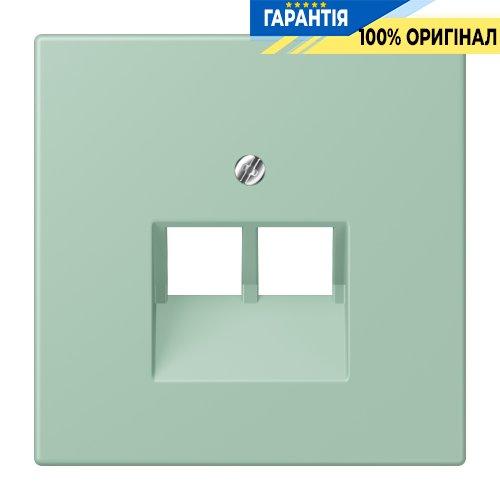 Накладка для 2-ї комп’ютерної розетки UAE JUNG LC969-2UA217, колір vert anglais clair
