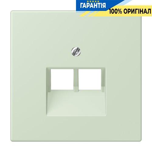Накладка для 2-ї комп’ютерної розетки UAE JUNG LC969-2UA218, колір vert anglais pâle