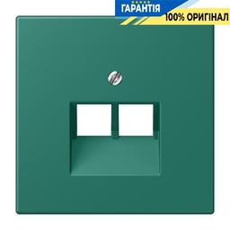 Накладка для 2-ї комп’ютерної розетки UAE JUNG LC969-2UA216 vert anglais, серія 32040