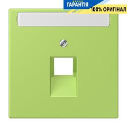 Накладка для комп’ютерної розетки UAE з полем для напису JUNG LC969-1NAUA221 vert clair