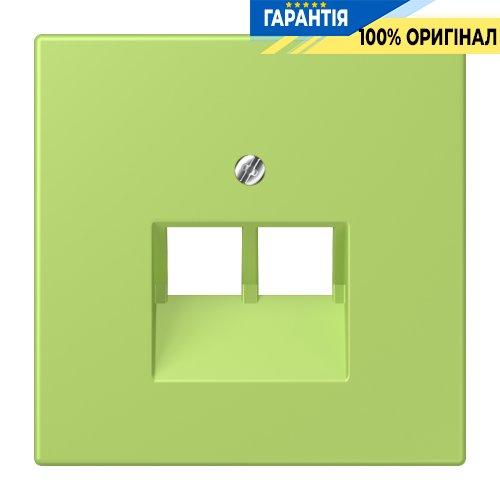 Накладка для 2-ї комп’ютерної розетки UAE JUNG LC969-2UA221 vert clair (32052)