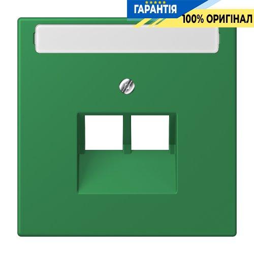 Накладка JUNG для 2-ї комп’ютерної розетки UAE з полем для напису LC969-2NAUA219 vert foncé