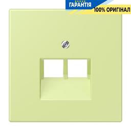 Накладка для 2-ї комп’ютерної розетки UAE JUNG LC969-2UA222, колір vert jaune clair