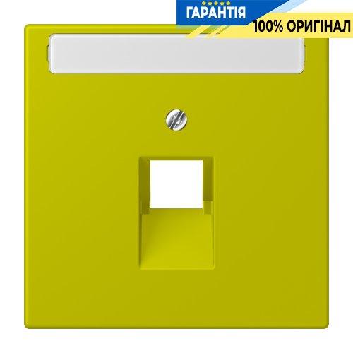 Накладка для комп’ютерної розетки UAE з полем для напису JUNG LC969-1NAUA249 vert olive vif