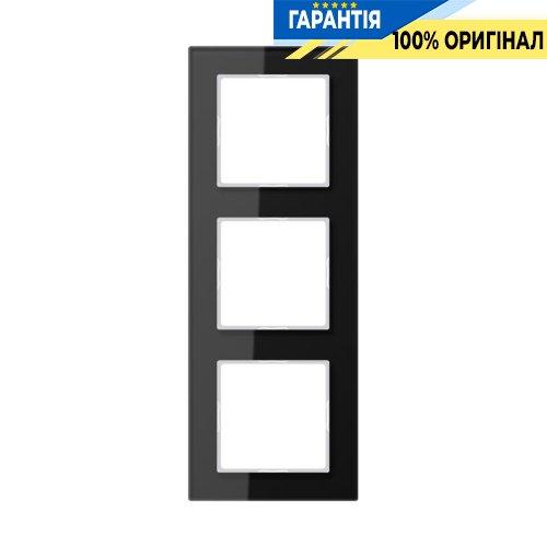 Рамка 3-а Jung AC583GLSW чорна