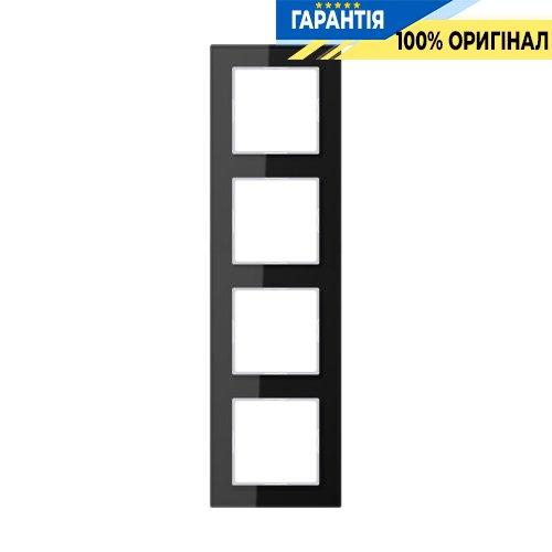 Рамка 4-а Jung AC584GLSW чорна