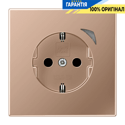Розетка з заземленням 250V 16A гвинтовий затиск JUNG BTBRG1521SE-L матова бронза