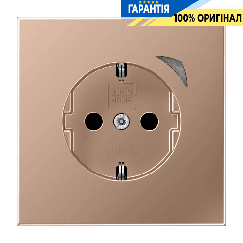 Розетка з заземленням 250V 16A гвинтовий затиск JUNG BTBRG1521SE-L матова бронза