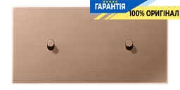 Накладка 2-постова горизонтальна для вимикача з 2 тумблерами «циліндр» Jung BRG12-200R42 матова бронза