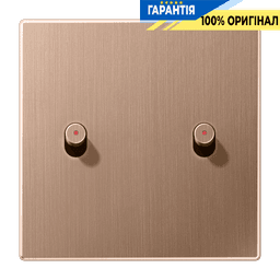 Накладка 1-постова для вимикача з 2 тумблерами "циліндр" під підсвітку Jung BRG12-5KOR42 матова бронза