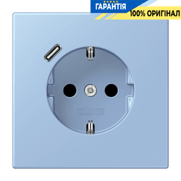 Розетка з заземленням та USB тип C JUNG LC1520-18C207 outremer moyen (32021)