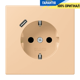 Розетка з заземленням та USB тип C JUNG LC1520-18C237 terre sienne claire 31 (32122)