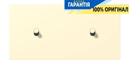 Накладка 2-позиційна для вимикача з 2 тумблерами «циліндр» горизонтальна JUNG LC12-200R0201 blanc (32001)