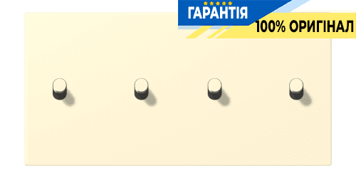 Накладка 2-полюсна для вимикача з 4 тумблерами «циліндр» горизонтальна JUNG LC12-250R0201 blanc (32001)
